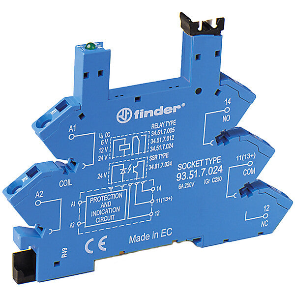 Finder Zugfederklemmen-Fassung für 34.51 od. 34.81 93.51.8.240